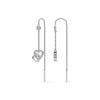 chainheart drop earrings