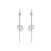 chainheart drop earrings