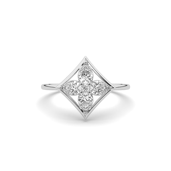 celestia square halo ring