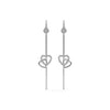 chainheart drop earrings