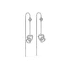 chainheart drop earrings