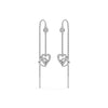 chainheart drop earrings