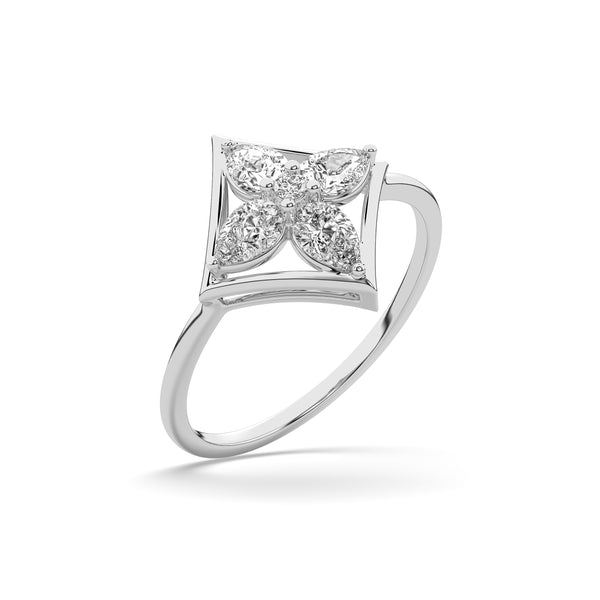 celestia square halo ring